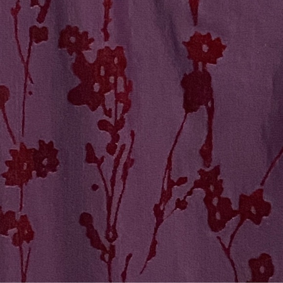 Taylor Burnout Midi Dress Woman’s 6 Burgundy Fitted Holiday Dress Party NWT - Picture 10 of 13